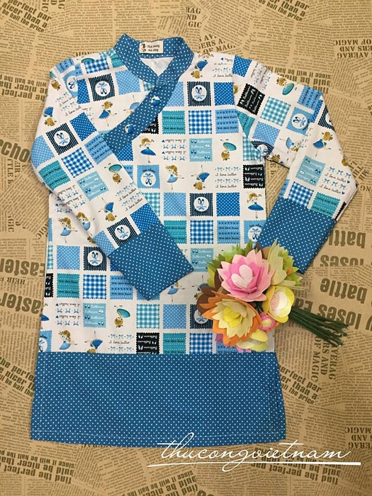 Áo dài hiện đại cho bé mẫu 1